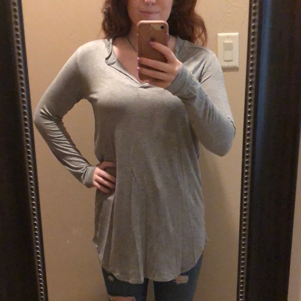 Gray Long Sleeve Shirt
